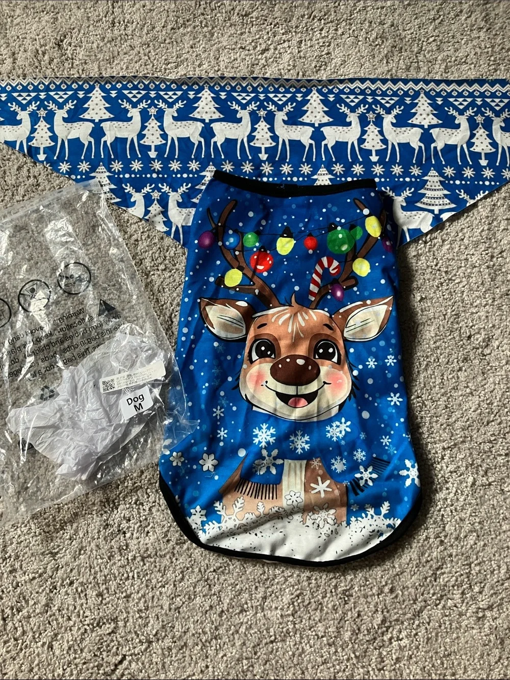 Dog Christmas Outfit Bandana M NWT
